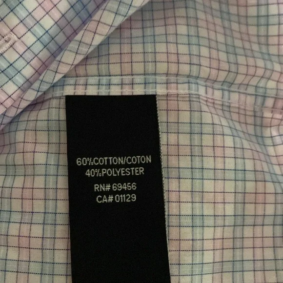 BNWOT Lauren Ralph Lauren Kids Button Down Shirt - Light Purple and White - Picture 7 of 8